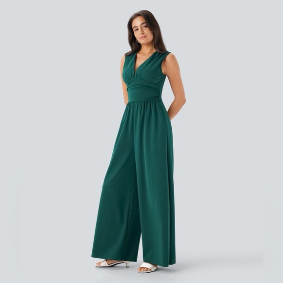 HALARA Pants - Elegant Green Jumpsuit